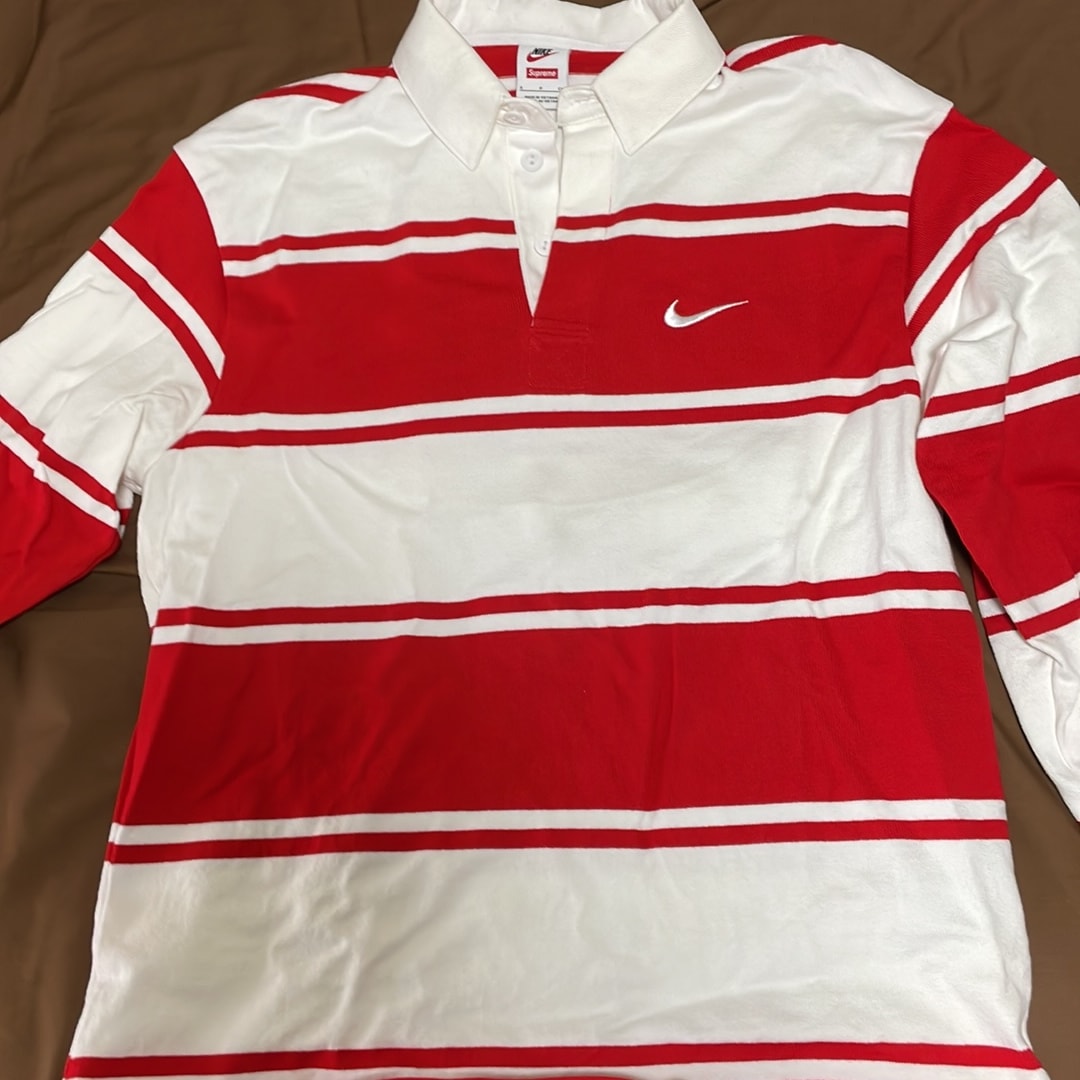 Supreme x Nike Stripe Rugby "Red"