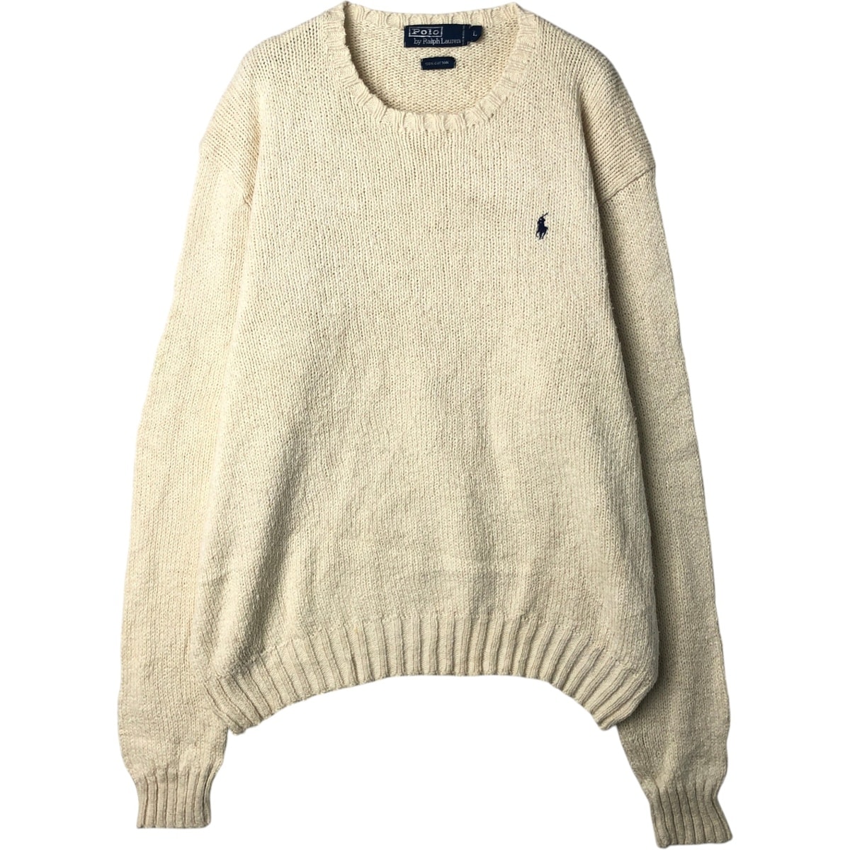 古着 ラルフローレン Ralph Lauren POLO by Ralph Lauren コットンニットセーター メンズL相当/eaa627508