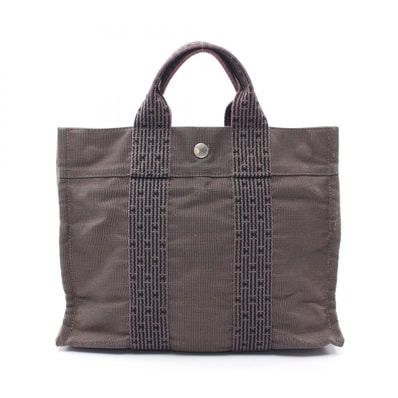 エルメス HERMES エールラインPM トートバッグ バッグ キャンバス レディース グレー系 【中古】