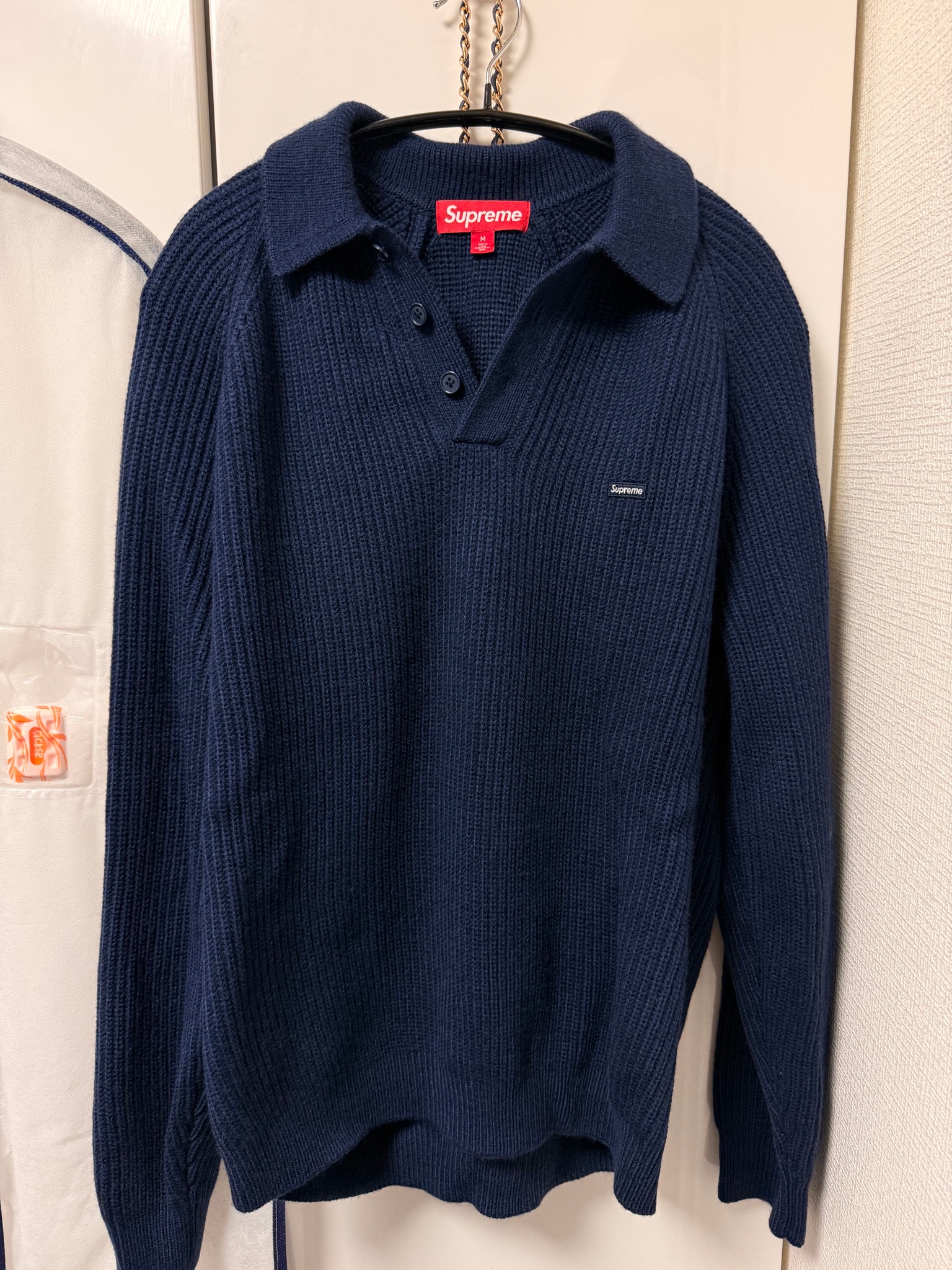 Supreme Small Box Polo Sweater (25FW) "Navy"