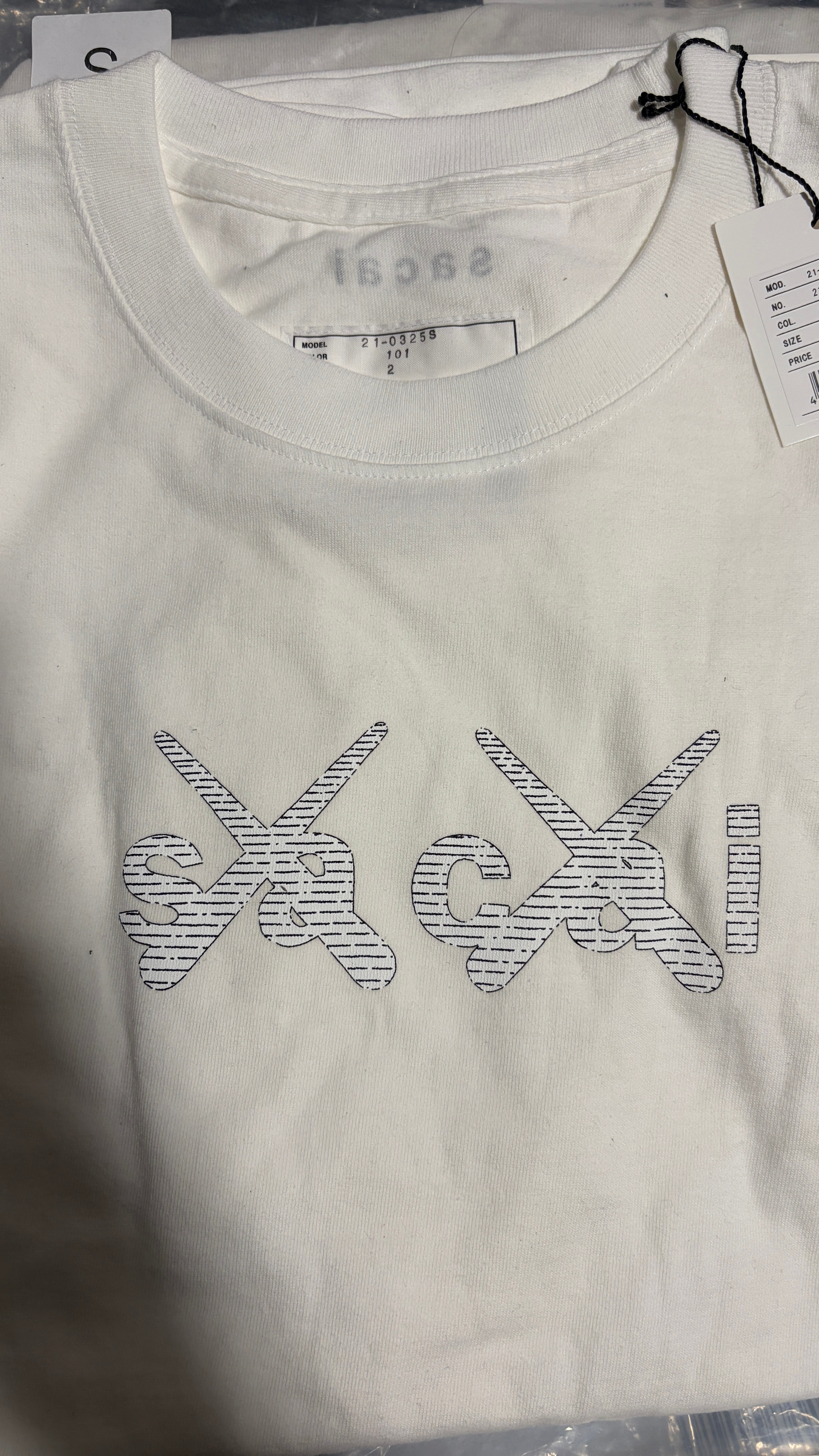 sacai x KAWS Print T-Shirt"White"