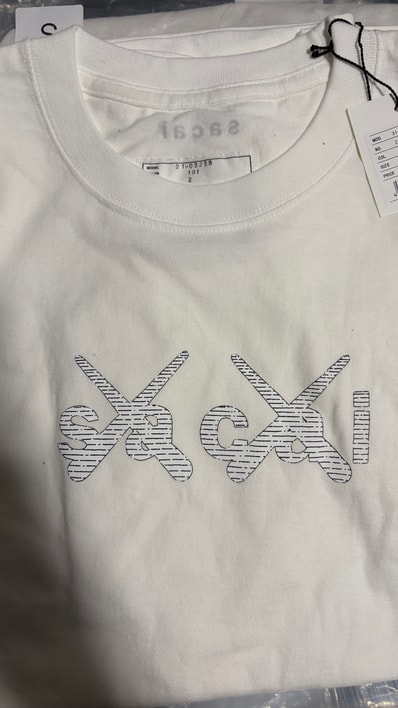 sacai x KAWS Print T-Shirt"White"