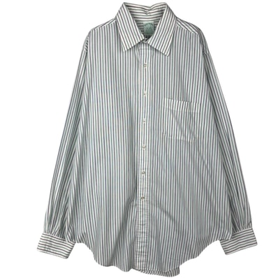 古着 ブルックスブラザーズ Brooks Brothers Est.1818 マルチストライプ 長袖 コットンストライプシャツ USA製 メンズXL相当/eaa646580