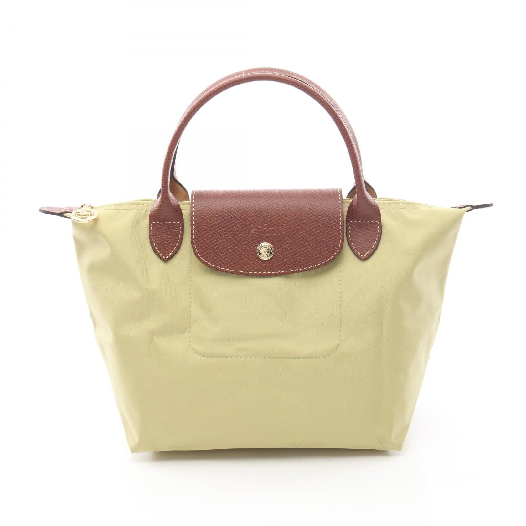 ロンシャン Longchamp ル プリアージュ オリジナル S トップハンドル ハンドバッグ バッグ キャンバス レザー レディース グリーン系 / ブラウン系 L1621089244 【新品】
