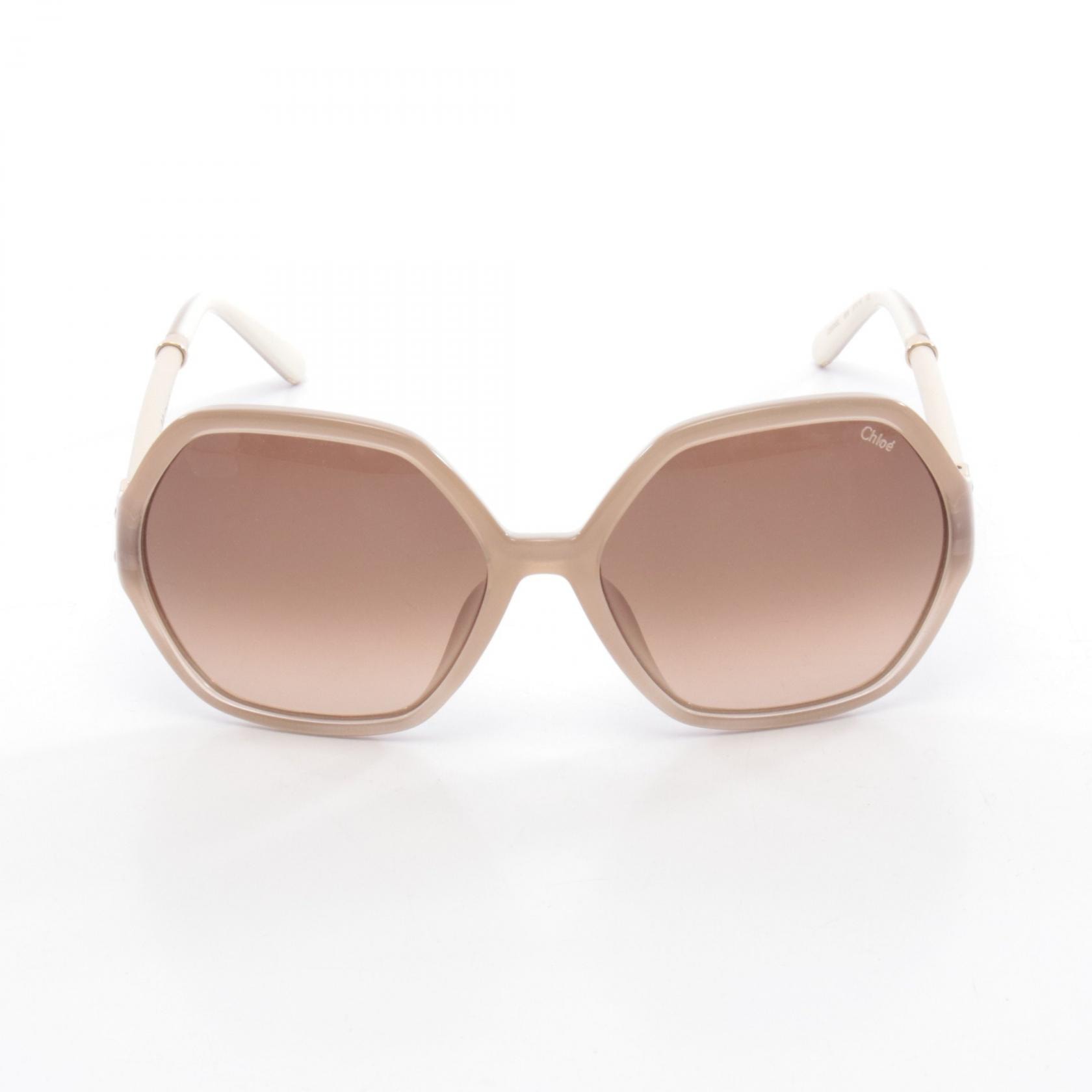 クロエ Chloe サングラス 衣料品 レザー プラスチック レディース ベージュ系 / アイボリー系 CE638SL 【中古】