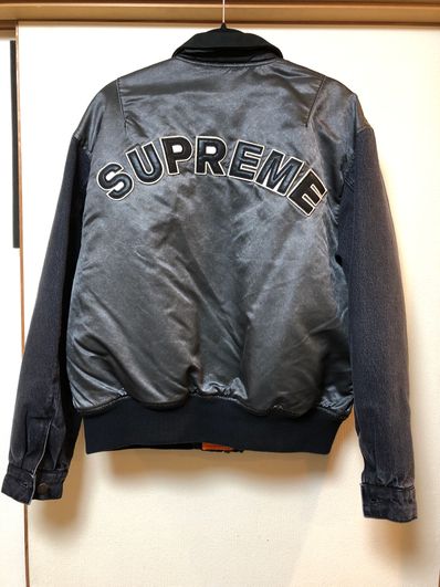 Supreme Denim Sleeve Ma-1 "Black"