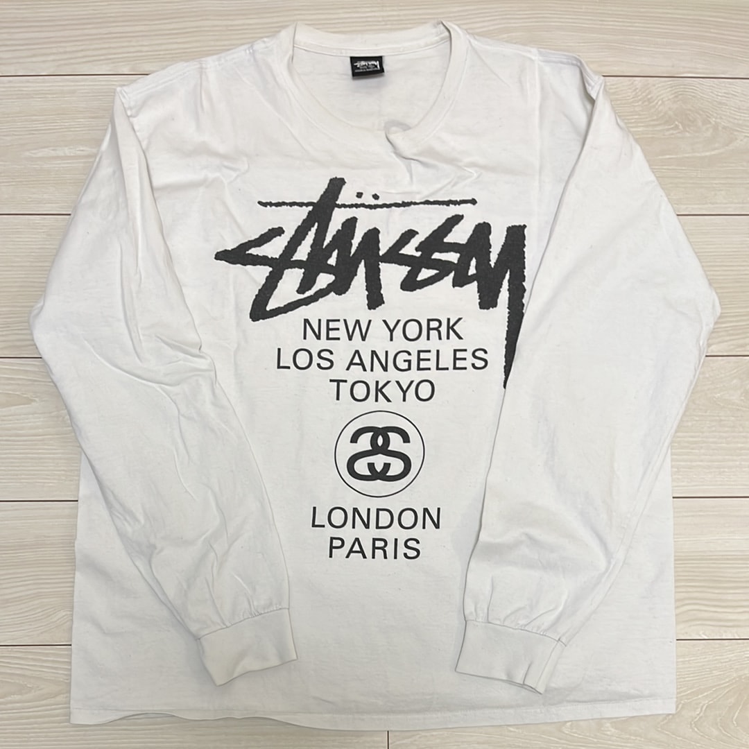 Stussy World Tour SS24 Ls Tee "White"