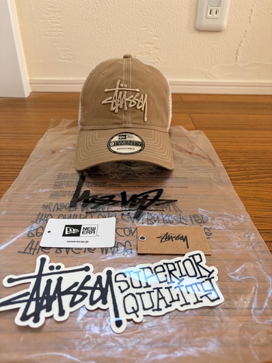 Stussy New Era 9Twenty Washed Basic Trucker "Khaki"