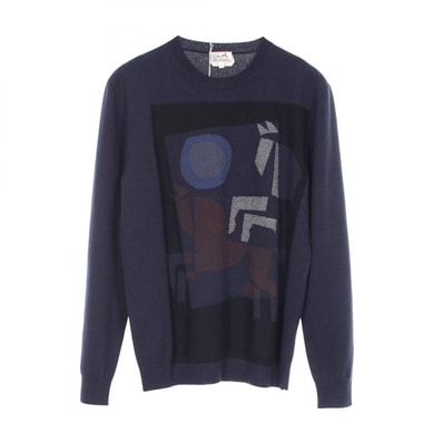 エルメス HERMES ヴェルキーラブ セーター 衣料品 トップス カシミヤ メンズ ネイビー系 / ブラック系 / マルチカラー 【中古】