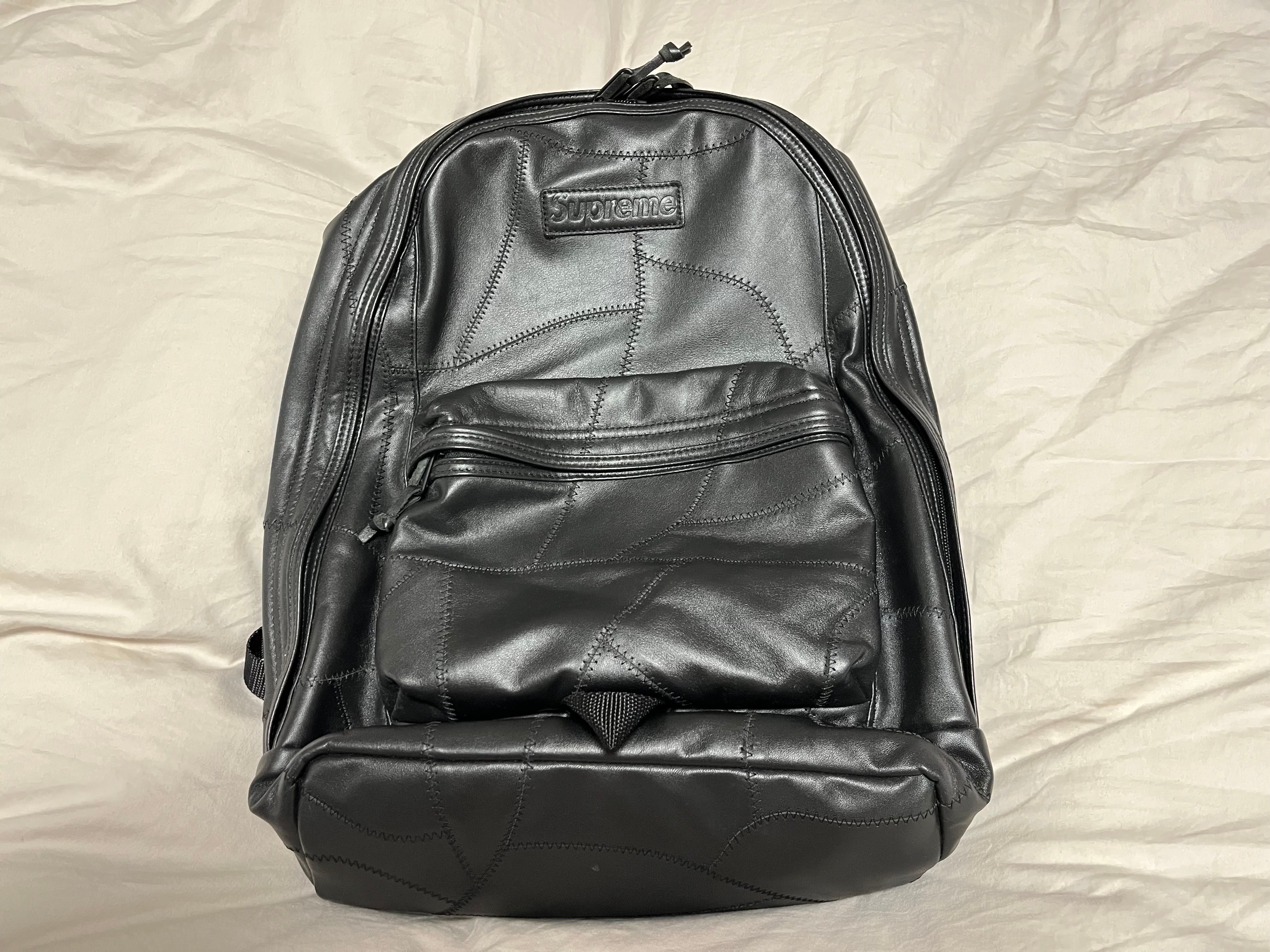 Supreme Patchwork Leather Backpack 23L "Black"