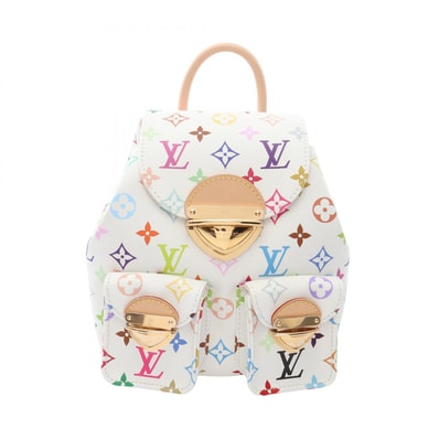 ルイ・ヴィトン LOUIS VUITTON LV × TM ヴェニス モノグラムマルチカラー リュックサック バックパック バッグ PVCコーティングキャンバス レザー レディース ホワイト系 M13081 【中古】