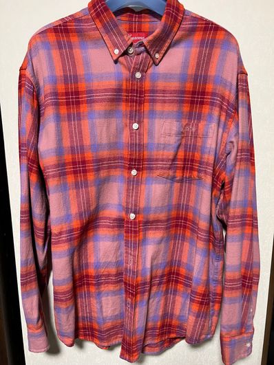Supreme Brushed Plaid Flannel Shirt "Pink"
