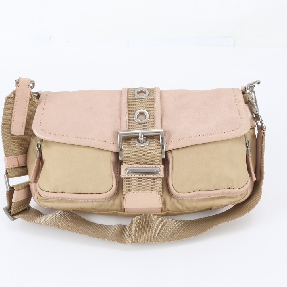 ■美品 プラダ テスート ナイロントライアングルロゴショルダーバッグ