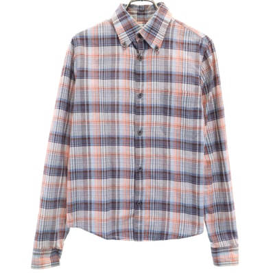 A.P.C. アーペーセー チェック柄 長袖 シャツ 36 ブラウン系