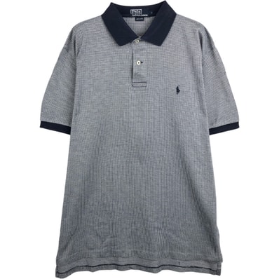 古着 ラルフローレン Ralph Lauren POLO by Ralph Lauren 千鳥格子柄 半袖 ポロシャツ メンズL相当/eaa657493