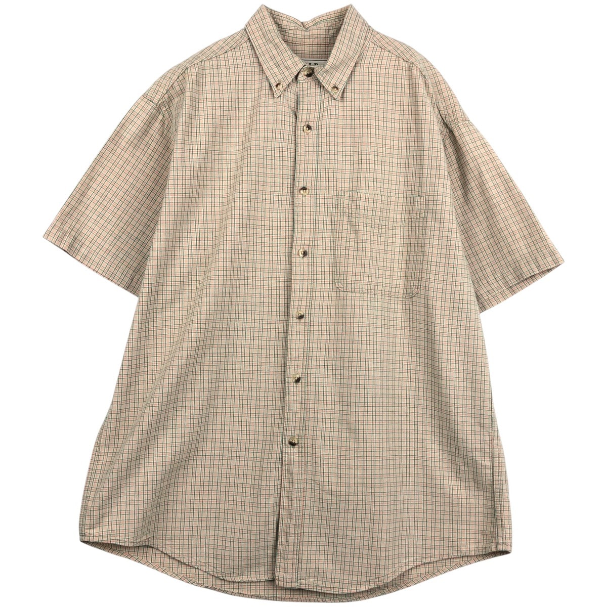 古着 ~90年代 エルエルビーン L.L.Bean 半袖 ボタンダウン チェックシャツ メンズL相当 ヴィンテージ/eaa653141