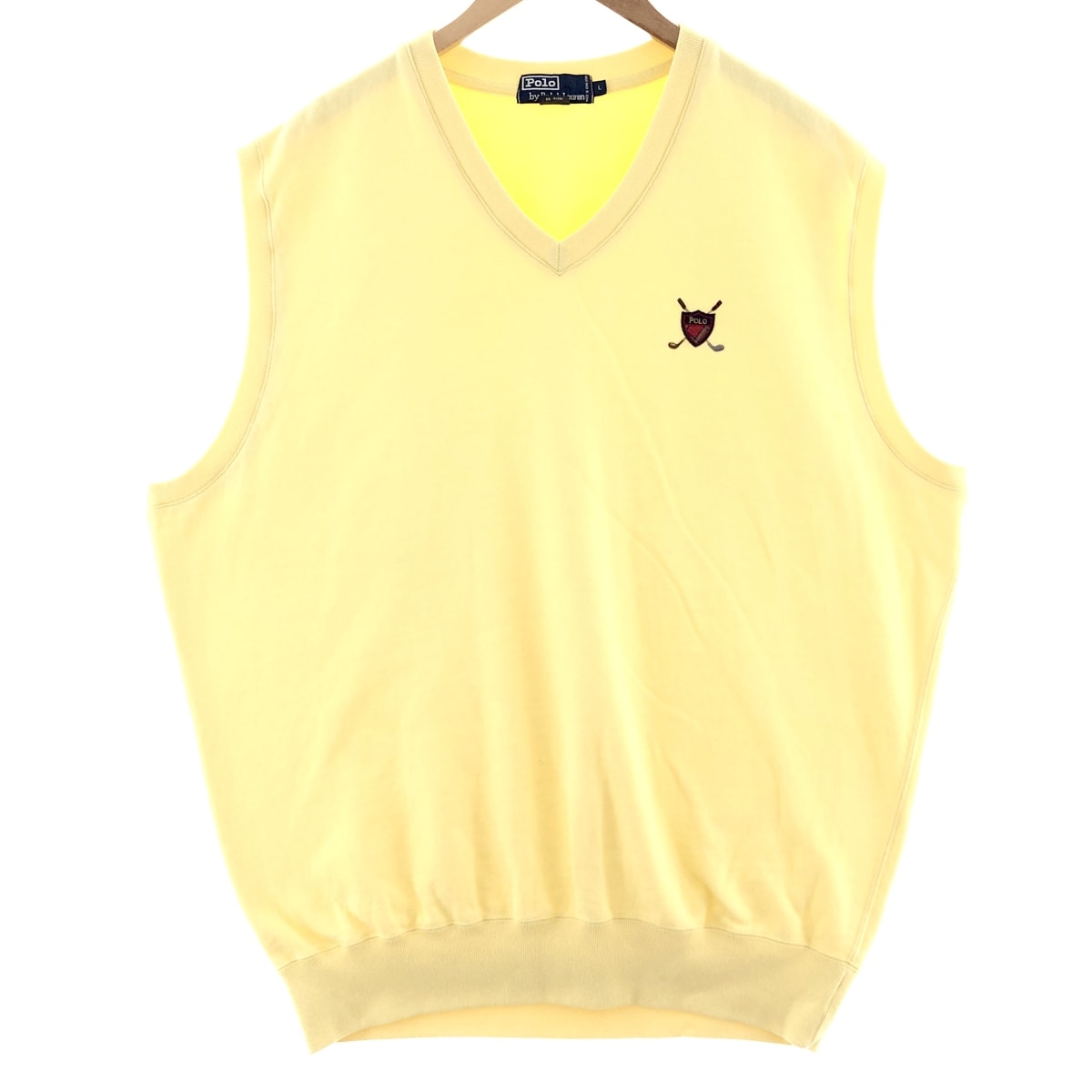 古着 ラルフローレン Ralph Lauren POLO by Ralph Lauren Vネック スウェットベスト メンズL相当/taa003328