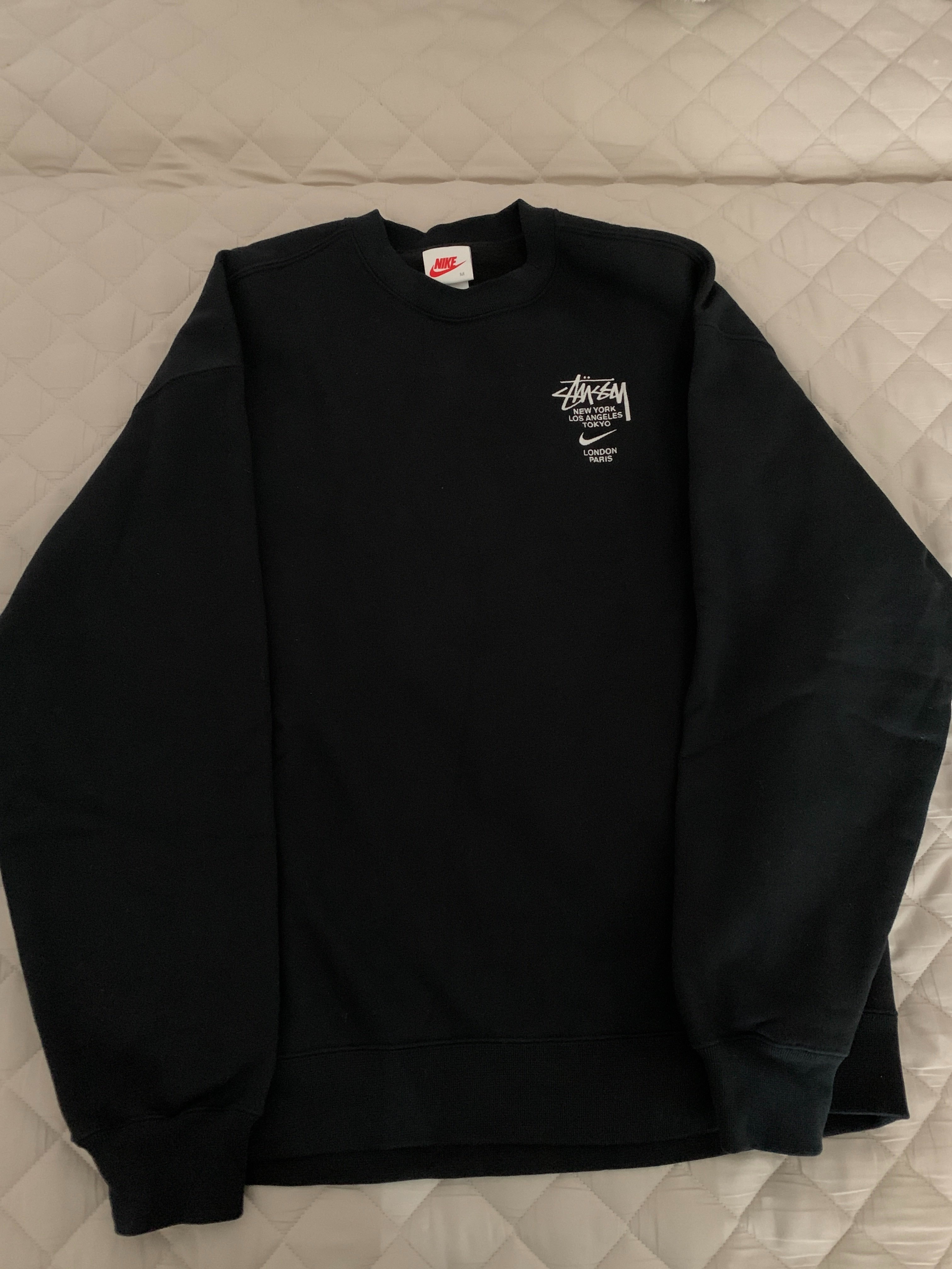 Nike x Stussy International Crewneck Sweatshirt (US Size) "Black" DC4198-010