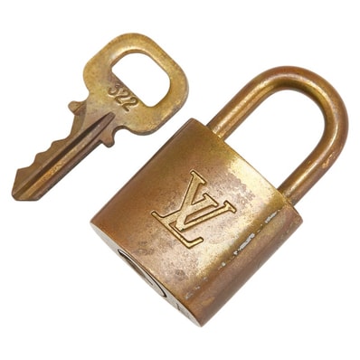 ルイ ヴィトン カデナ 南京錠 キー セット ゴールド メッキ レディース LOUIS VUITTON 【中古】