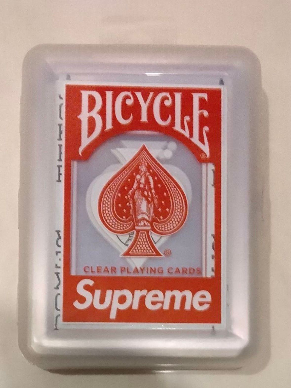 Supreme Bicycle® Clear Playing Cards "Red"