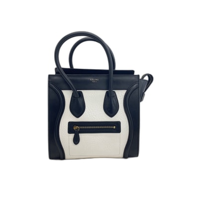 セリーヌ CELINE レザー ラゲージ マイクロ ハンドバッグ【中古】