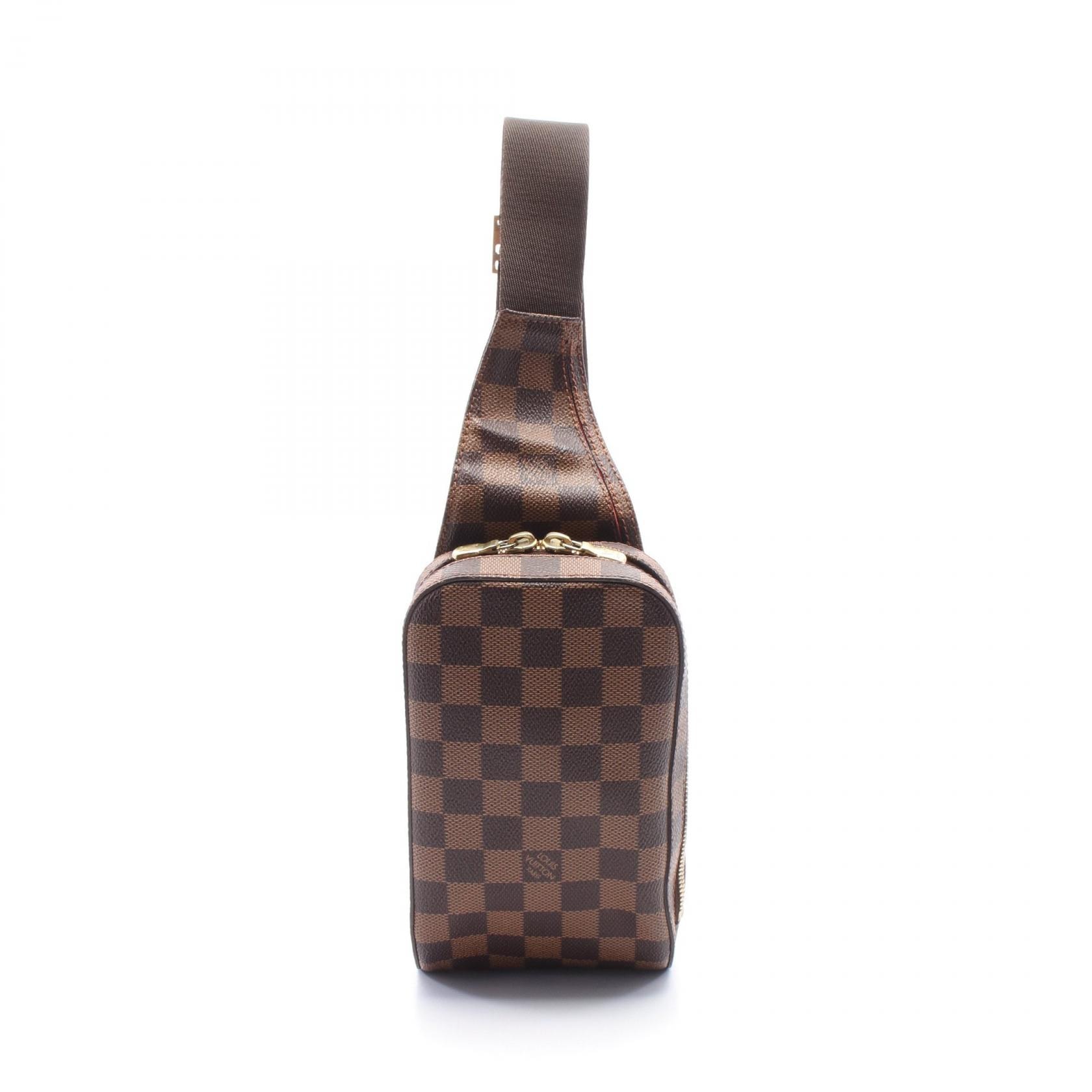 ルイ・ヴィトン LOUIS VUITTON ジェロニモス ウエストバッグ ボディバッグ バッグ PVCコーティングキャンバス ダミエ エベヌ メンズ レディース ブラウン系 N51994 【中古】