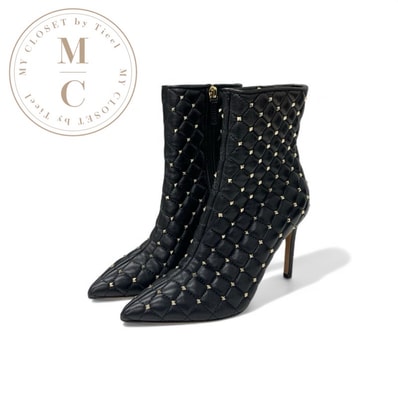 ヴァレンティノ VALENTINO ブーツ ショートブーツ 靴 シューズ レザー ブラック ロックスタッズ