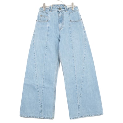 メゾンマルジェラ S51LA0128 ライトブルー インディゴ 再構築デニムパンツ 38