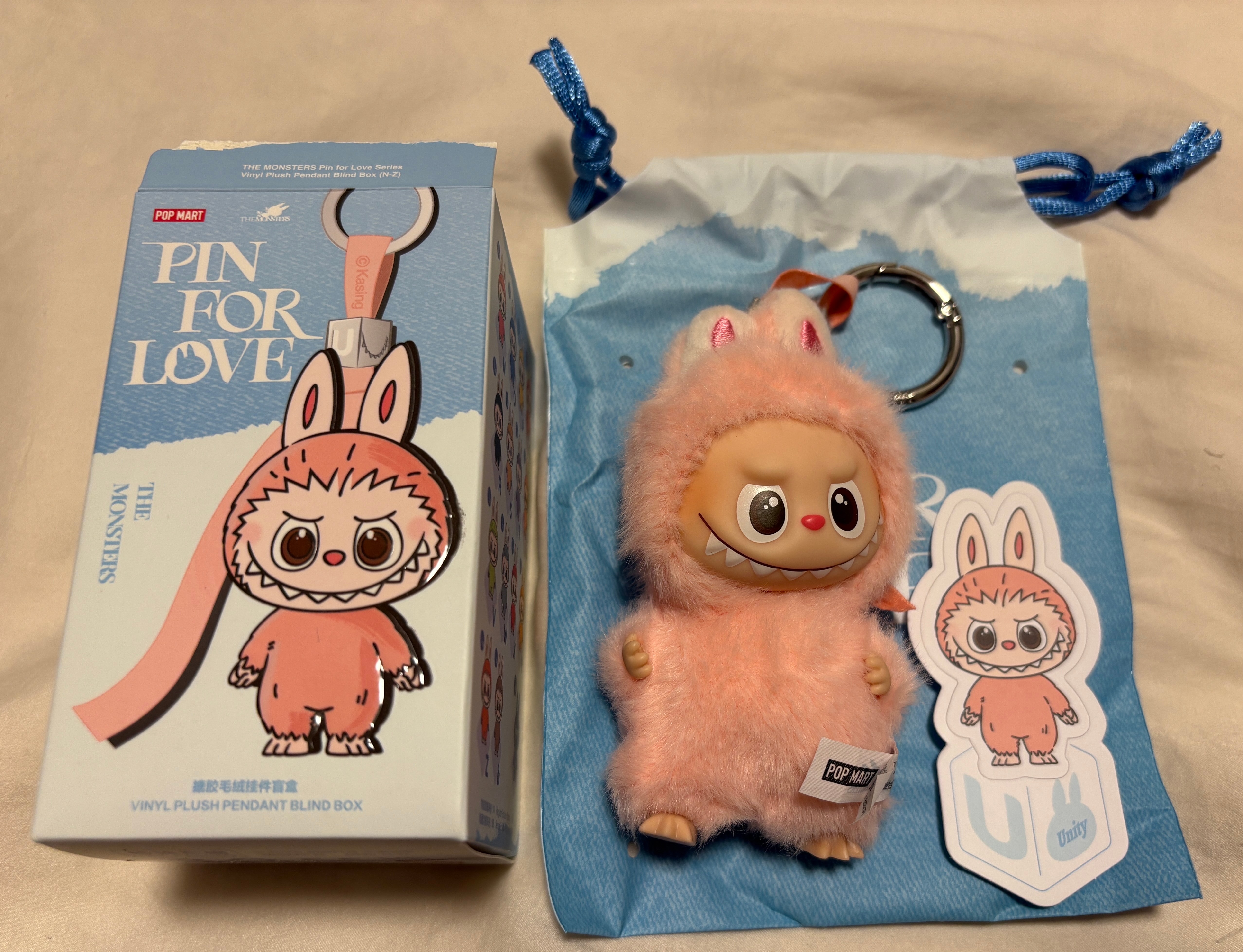 POP MART THE MONSTERS (LABUBU) Pin for Love Series-Vinyl Plush Pendant (N-Z) U