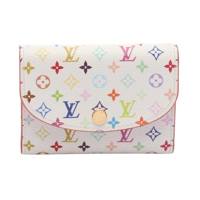 ルイ・ヴィトン LOUIS VUITTON LV × TM ポルトモネ ロザリ コインケース 財布 PVCコーティングキャンバス モノグラム・マルチカラー ブロン レディース ホワイト系 M13399 【中古】