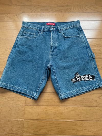 Supreme Handstyle Denim Painter Short "Blue"