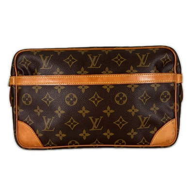 LOUIS VUITTON ルイ・ヴィトン コンピエーニュ クラッチバッグ モノグラムキャンバス ブラウン メンズ【中古】