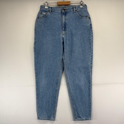 古着 リー Lee デニム パンツ デニムパンツ テーパード 大きいサイズ ジップフライ 5ポケット 18 MED ブルー系 メンズ