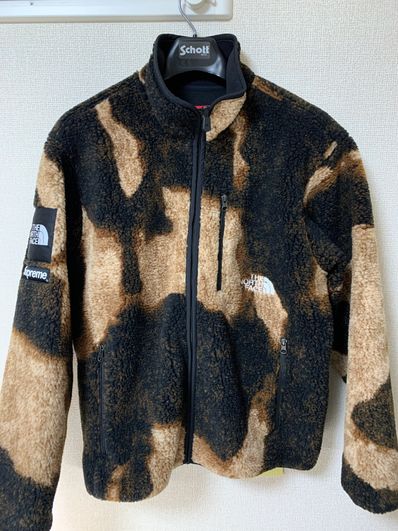 Supreme x The North Face Bleached Denim Print Fleece Jacket "Black"