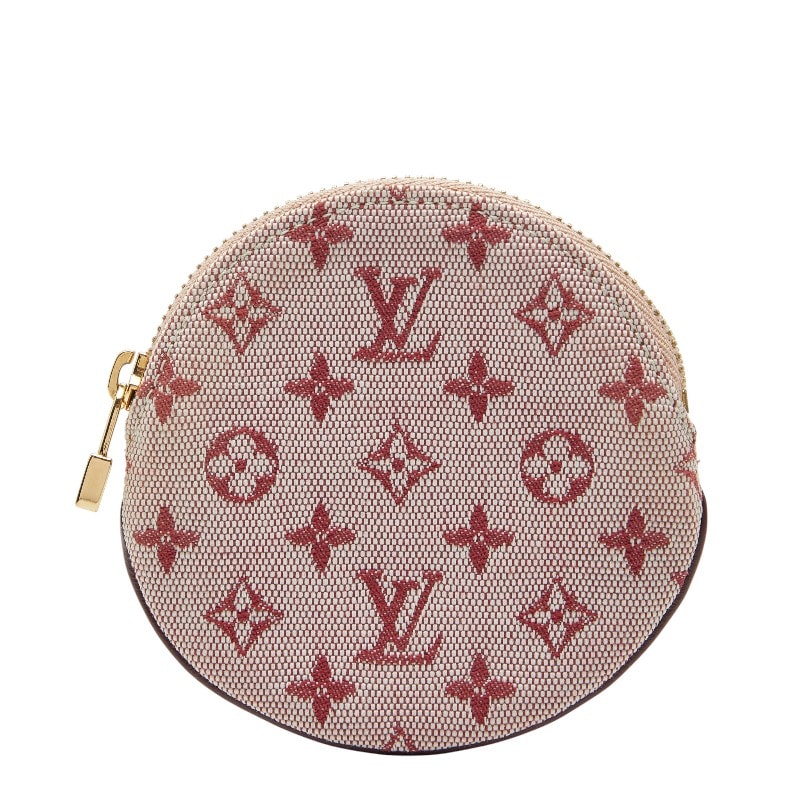 ルイ ヴィトン モノグラムミニ ポルトモネ ロン コインケース M92462 スリーズ レッド キャンバス レザー レディース LOUIS VUITTON 【中古】