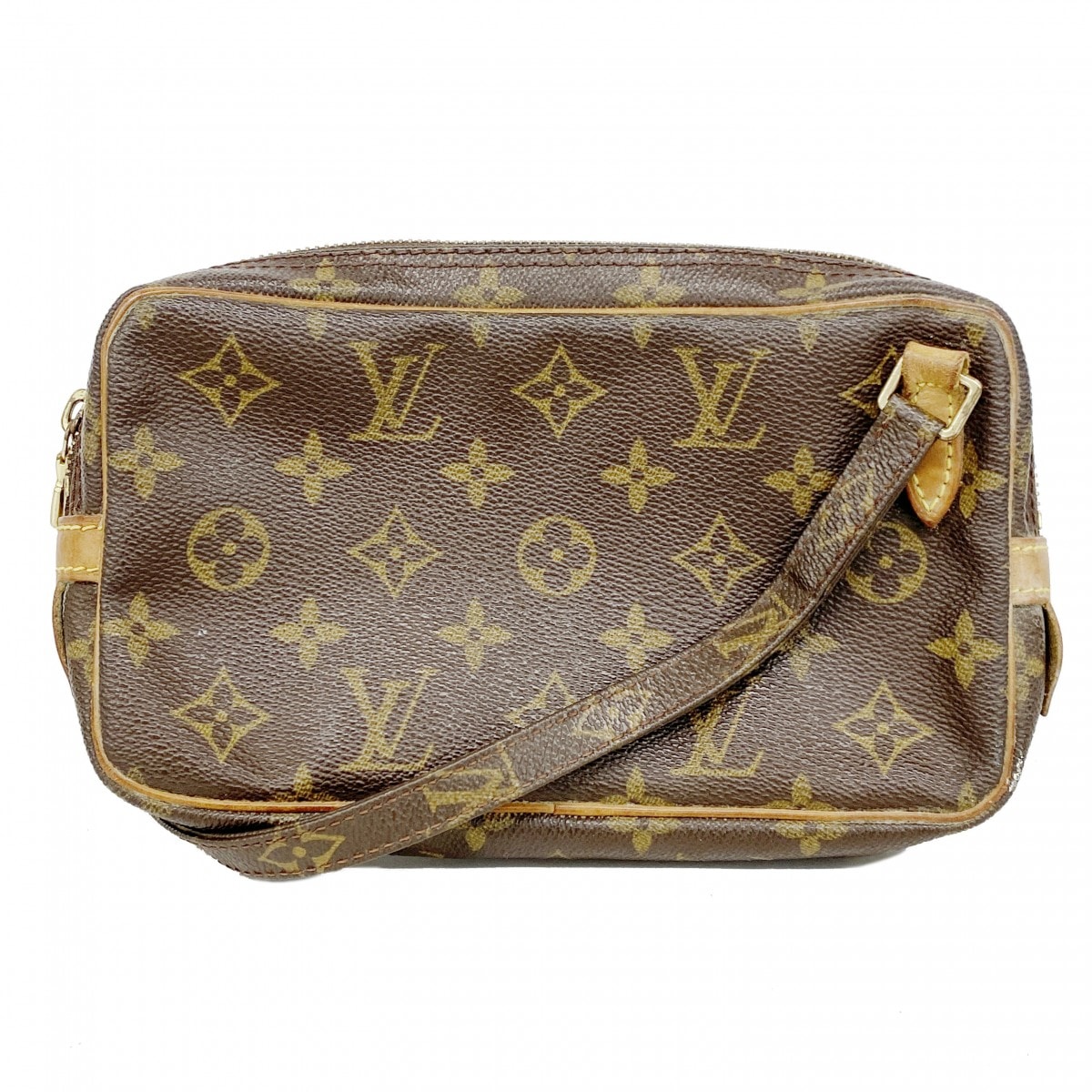 【6db1882】ルイヴィトン ショルダーバッグ モノグラム ポシェットマルリーバンドリエール M51828 ブラウン【中古】レディース