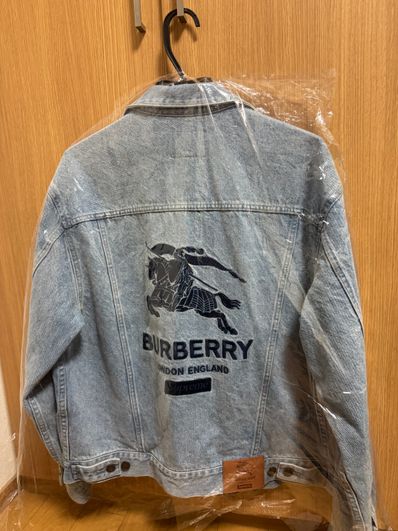 Supreme / Burberry Denim Trucker Jacket "Blue"