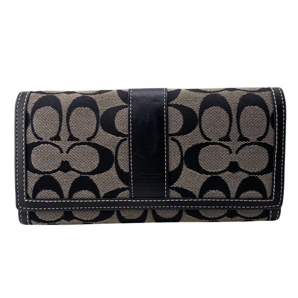 コーチ COACH 長財布 シグネチャー ブラック