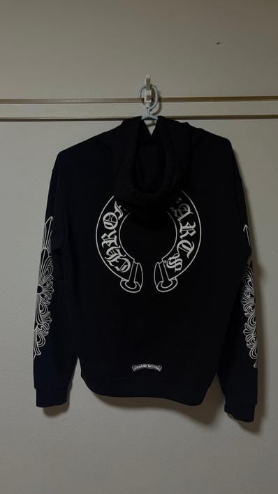 Chrome Hearts Horse Shoe Floral Pullover Hoodie "Black"
