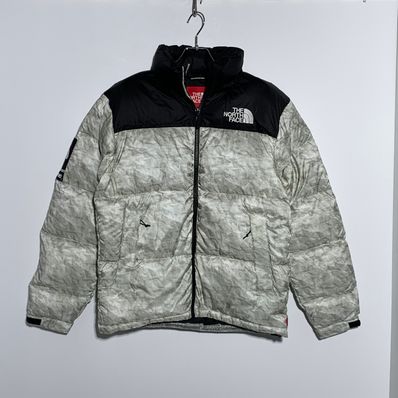 Supreme x The North Face Nuptse Jacket "White Paper Print"