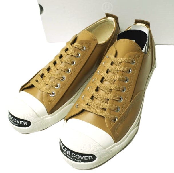新品 UNDERCOVER アンダーカバー 24AW TOE LOGO LEATHER SNEAKERS トゥロゴ レザースニーカー UC2D9F02 M(26-26.5cm) BEIGE スニーカー シューズ g24869