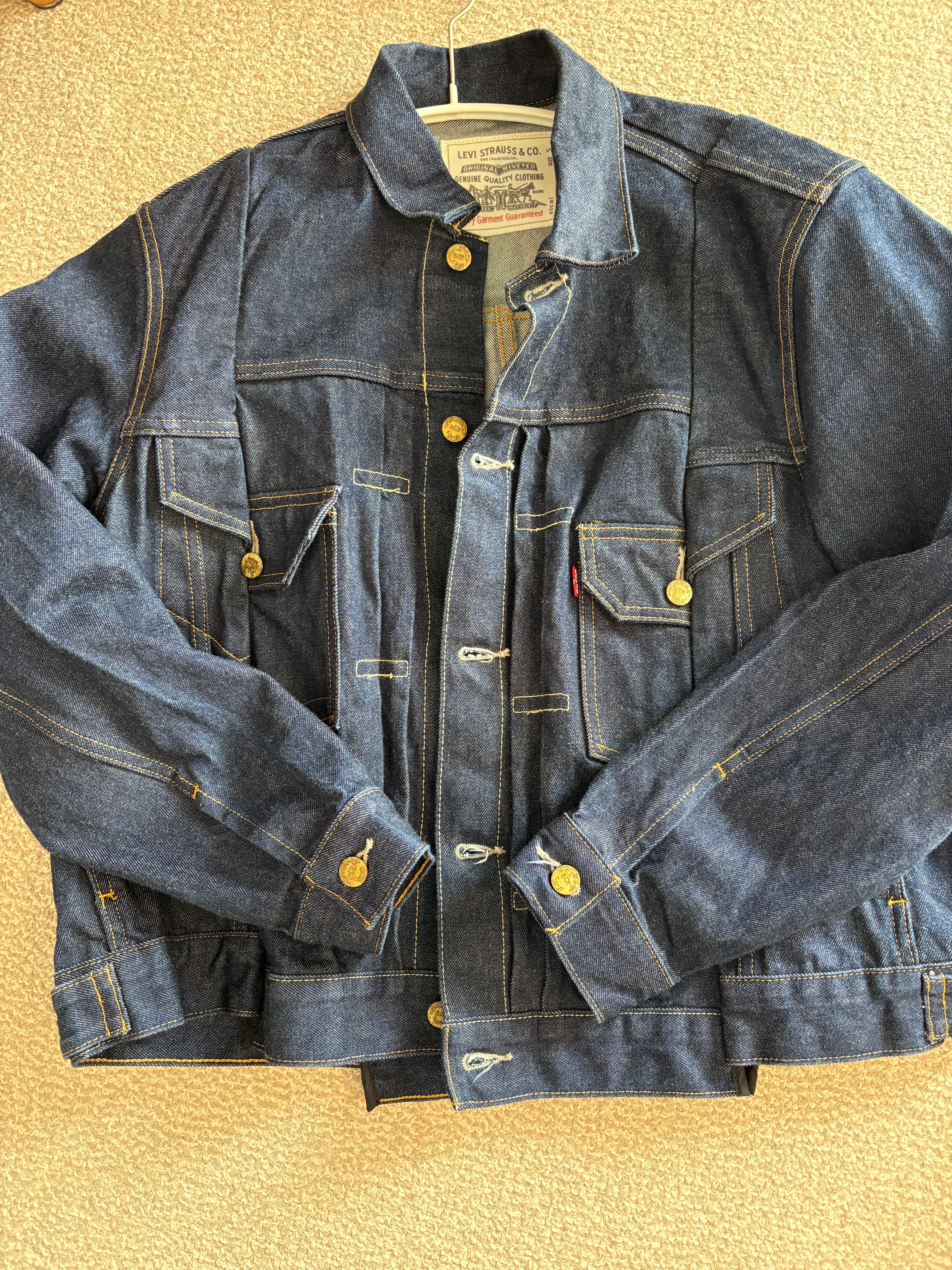 sacai x LEVI'S Men's Denim Jacket "Indigo" 25-03708M / 0035I-0000