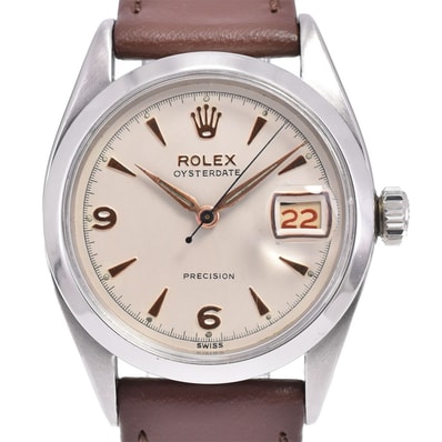 ロレックス ROLEX 6494 ヴィンテージ オイスターデイト プレシジョン Cal.1210 手巻き メンズ A#146523