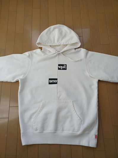 Supreme / Comme des Garçons SHIRT® Split Box Logo Hooded Sweatshirt "White"