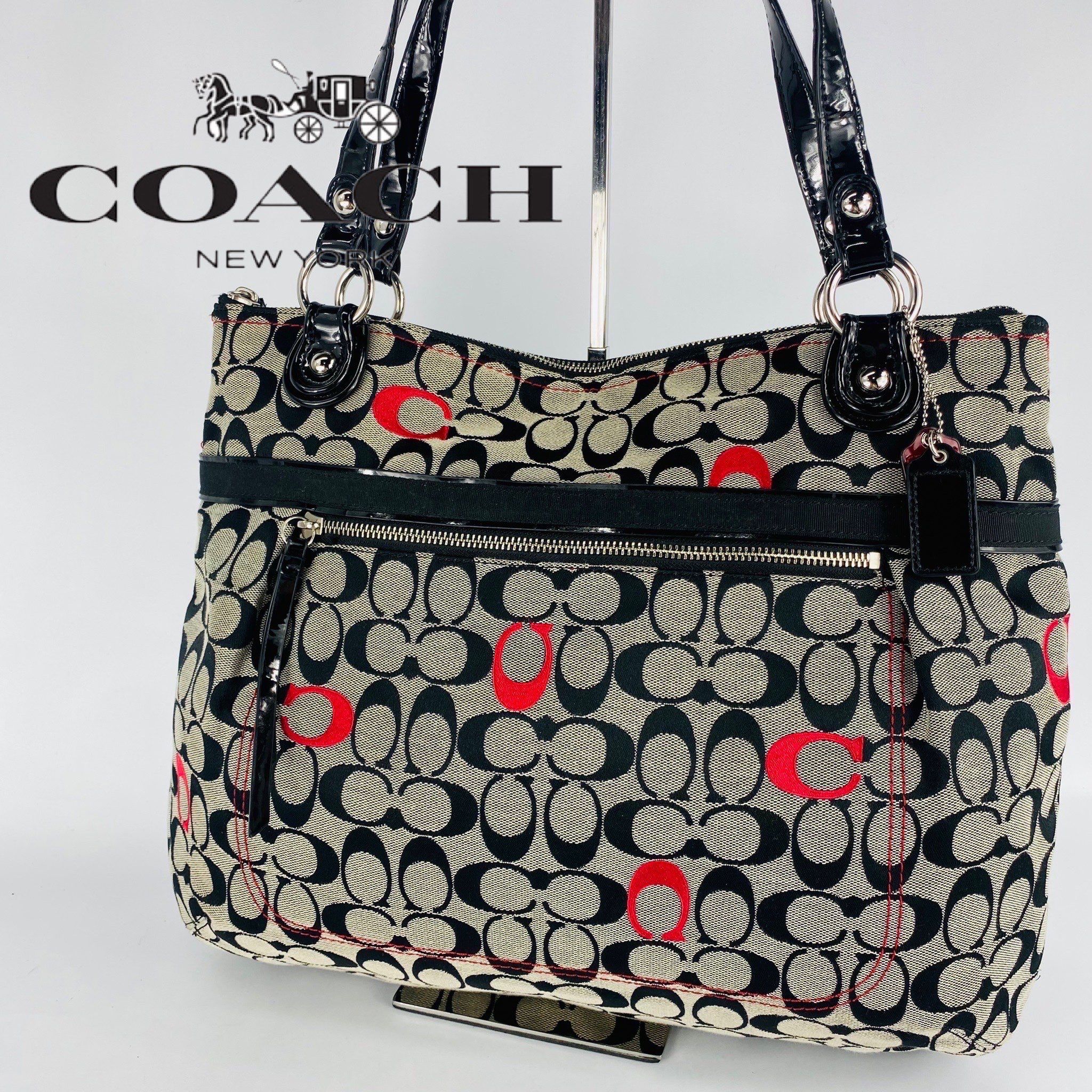 【即日発送】coach コーチ トートバッグ シグネチャー グレー