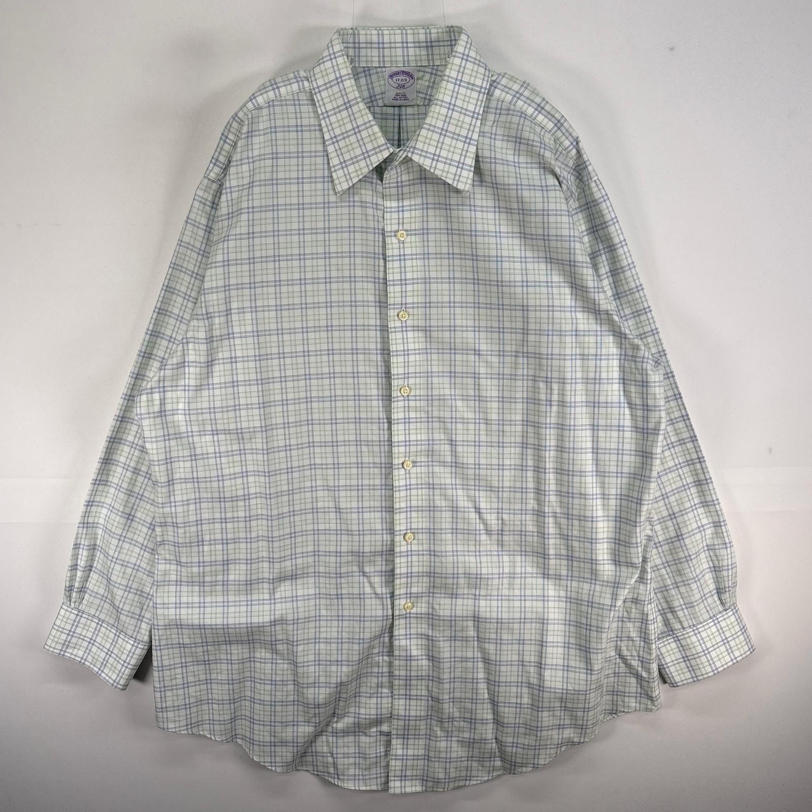 古着 ブルックスブラザーズ Brooks Brothers 長袖シャツ カラーステイ 346 SLIM FIT XL  ホワイト系 マルチカラー メンズ