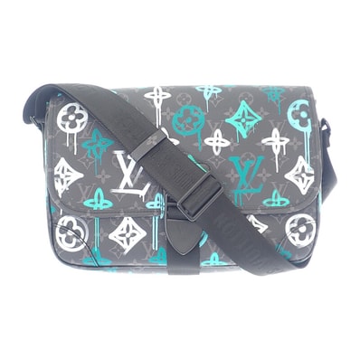 ルイヴィトン LOUIS VUITTON アーチー・メッセンジャー M21394 ショルダーバッグ モノグラムエクリプスキャンバス ブラック メンズ【中古】【Aランク】
