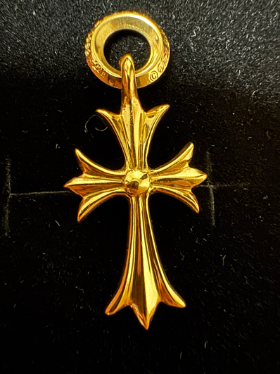 Chrome Hearts 22K Tiny CH Cross Charm "Yellow Gold"