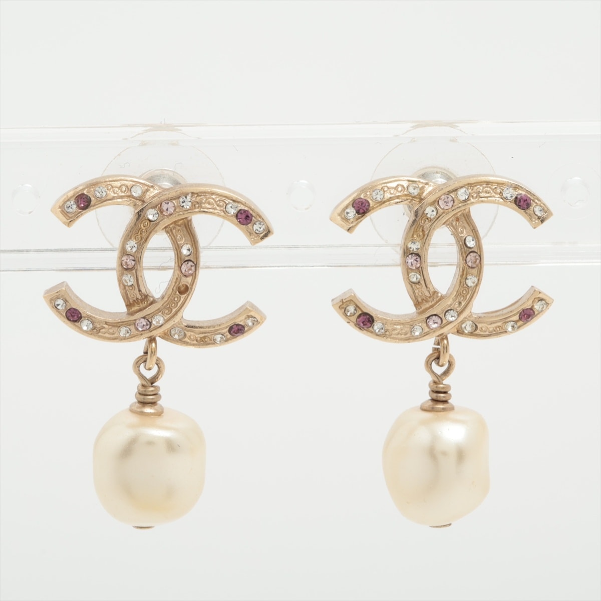 シャネル CHANEL B12A 2012年 ココマーク パール ドロップ ピアス【中古】