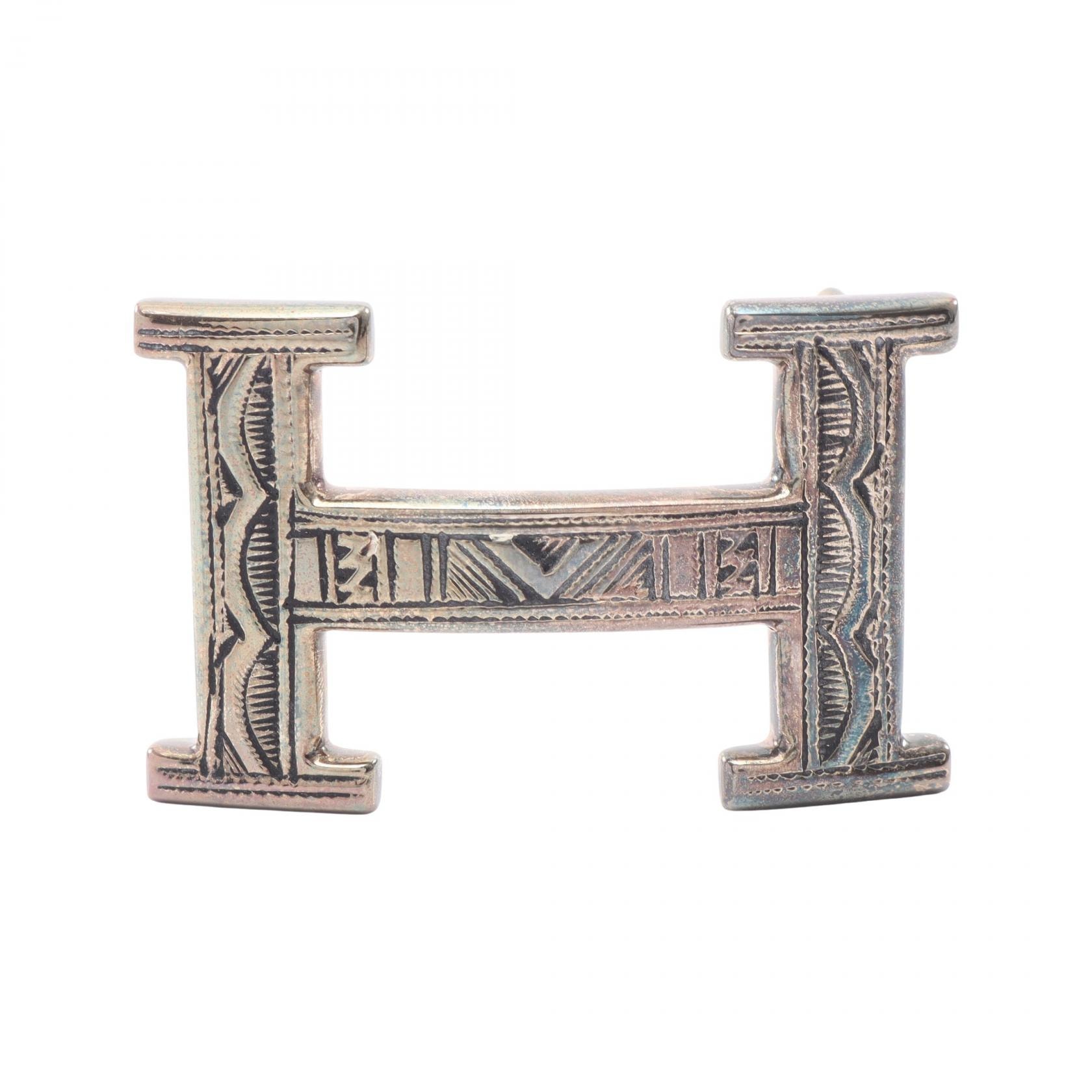 エルメス HERMES トゥアレグ Hベルトバックル アクセサリー SV925 メンズ レディース シルバー系 【中古】
